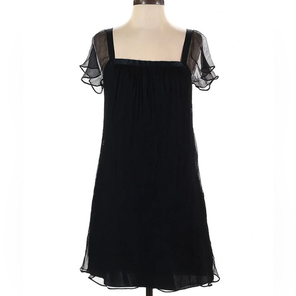 Laundry by Design Ruffle Silk Dress Size 4 - Picture 1 of 5